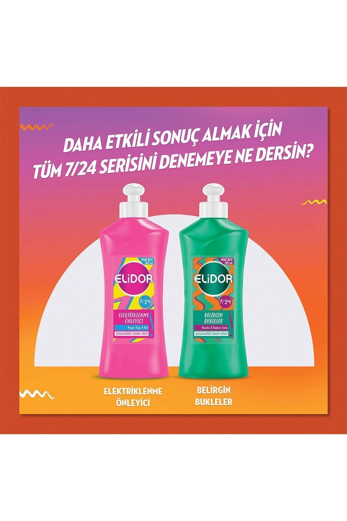 Elidor 7/24 Şekillendirici Saç Bakım Kremi Onarıcı Etki Keratin & Çay Ağacı Yağı 265 ml