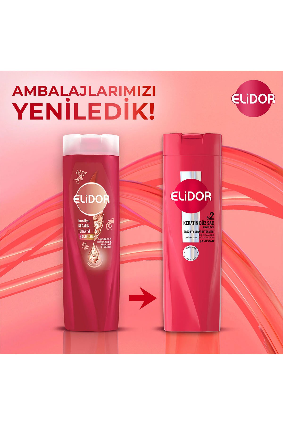 Elidor Saç Bakım Şampuanı Brezilya Keratin Terapisi 400 ml x3 Adet