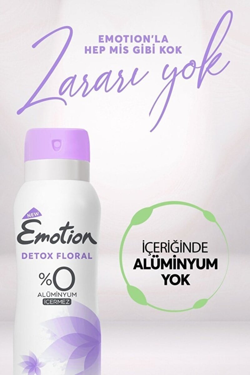 Emotion Detox Floral Kadın Deodorant Sprey 150 ml X4
