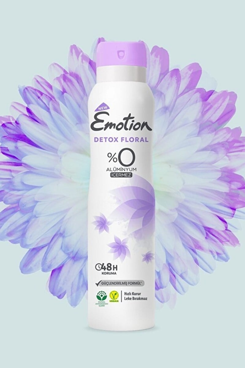 Emotion Detox Floral Kadın Deodorant Sprey 150 ml X5