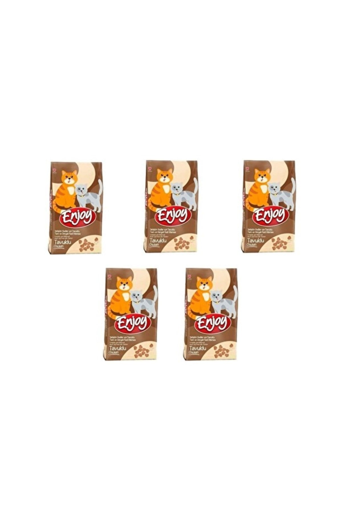 Enjoy Tavuklu Yetişkin Kedi Maması 1kgX5
