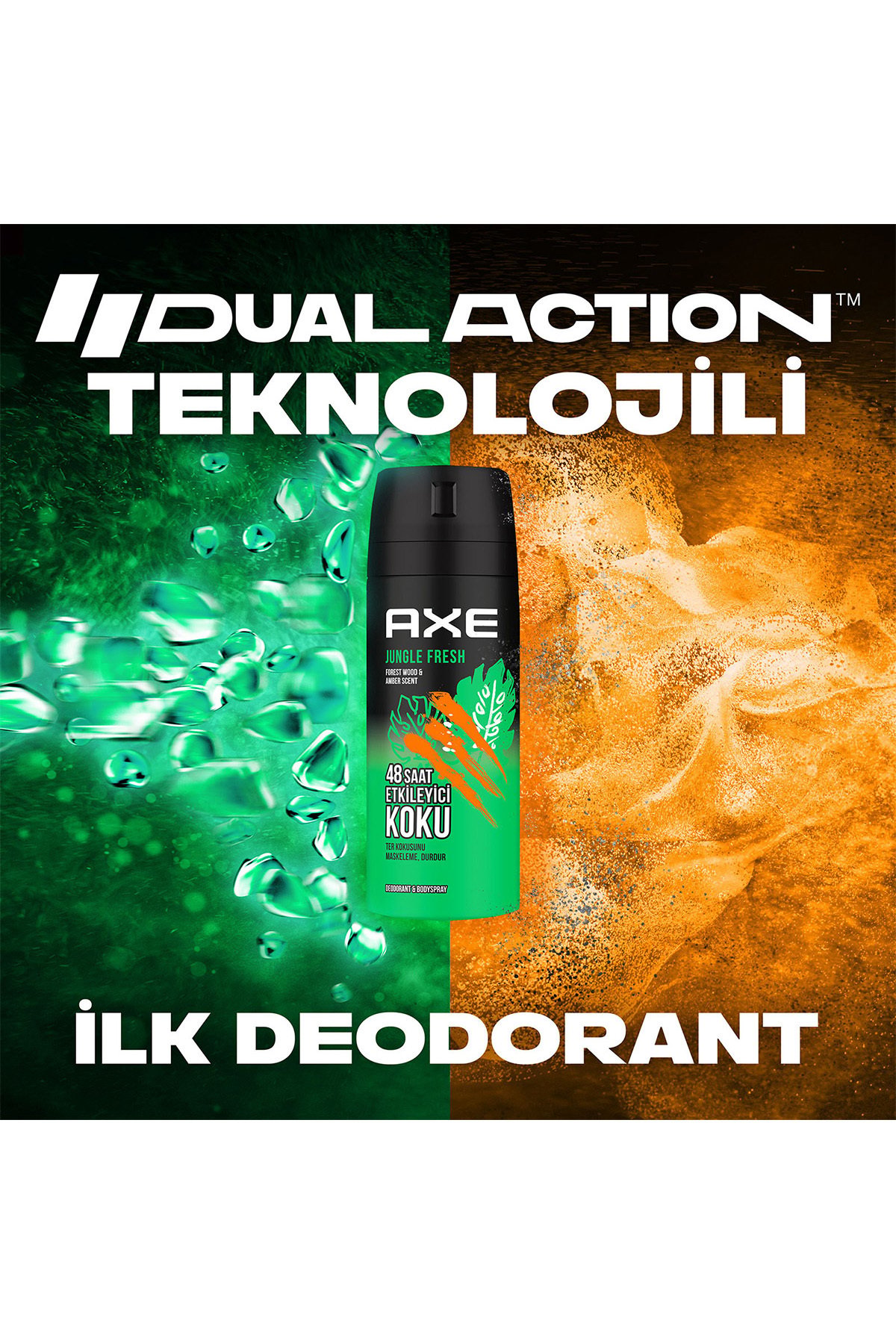Erkek Sprey Deodorant Jungle Fresh 48 Saat Etkileyici Koku 150 ml X3 Adet