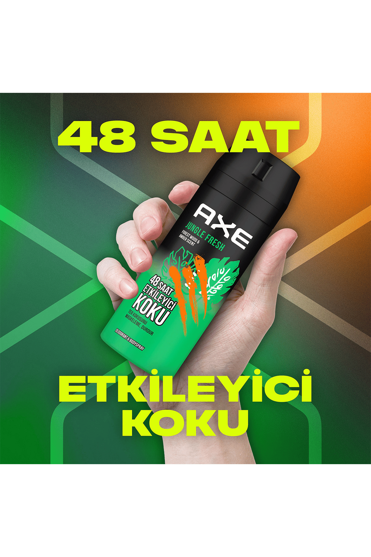 Erkek Sprey Deodorant Jungle Fresh 48 Saat Etkileyici Koku 150 ml X3 Adet