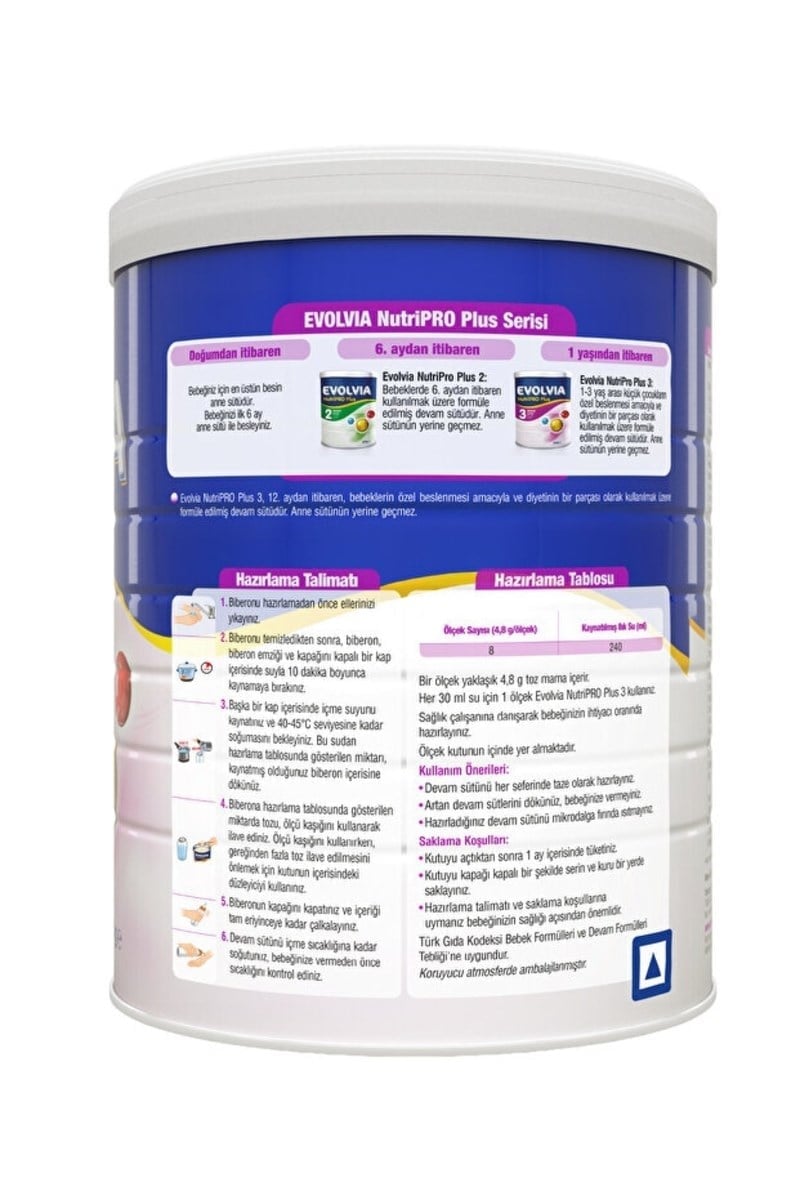 Evolvia Nutripro Plus 3 Devam Sütü 800 gr X3