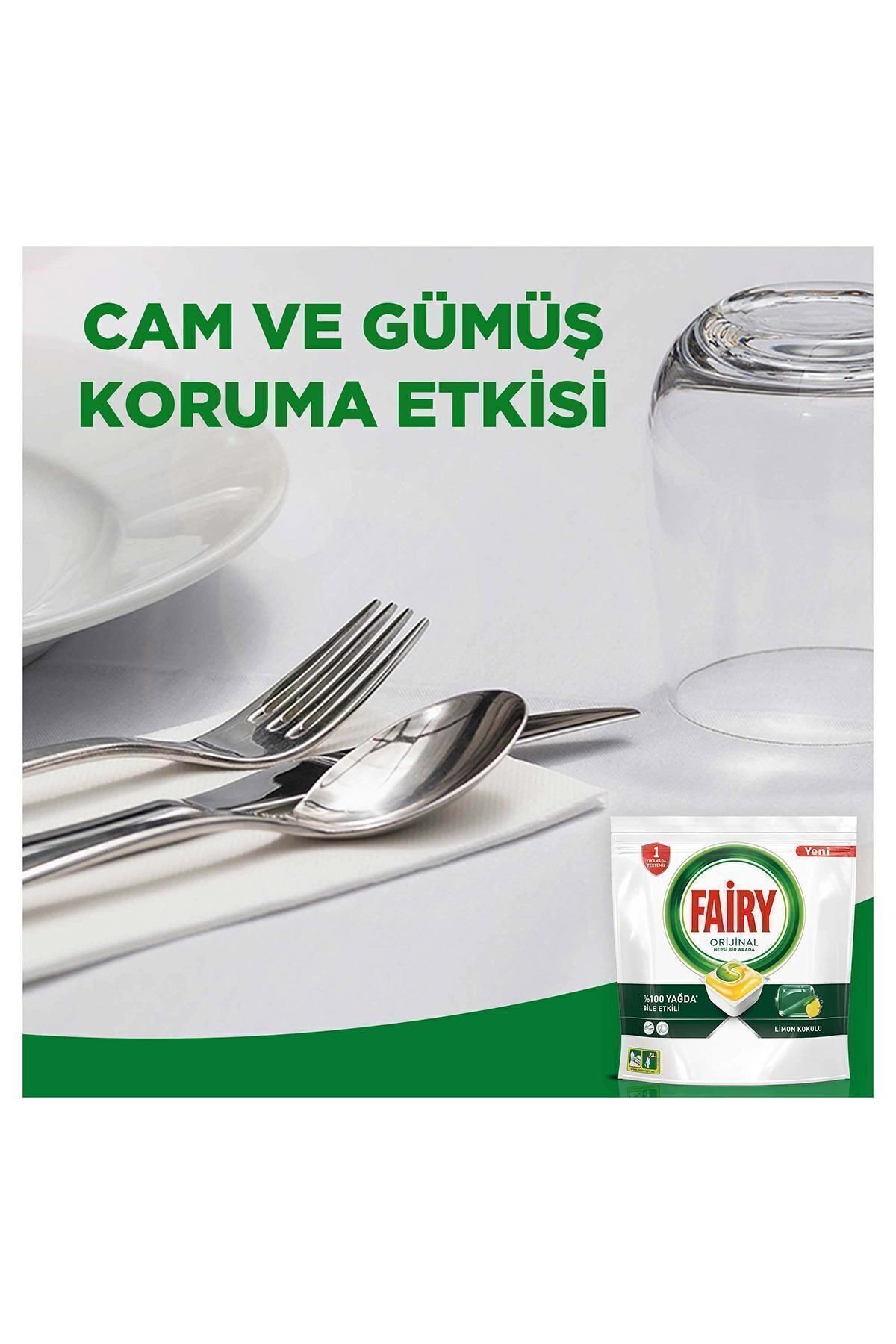 Fairy Hepsi Bir Arada Bulaşık Makinesi Deterjanı Tableti 60'lı x2 Adet
