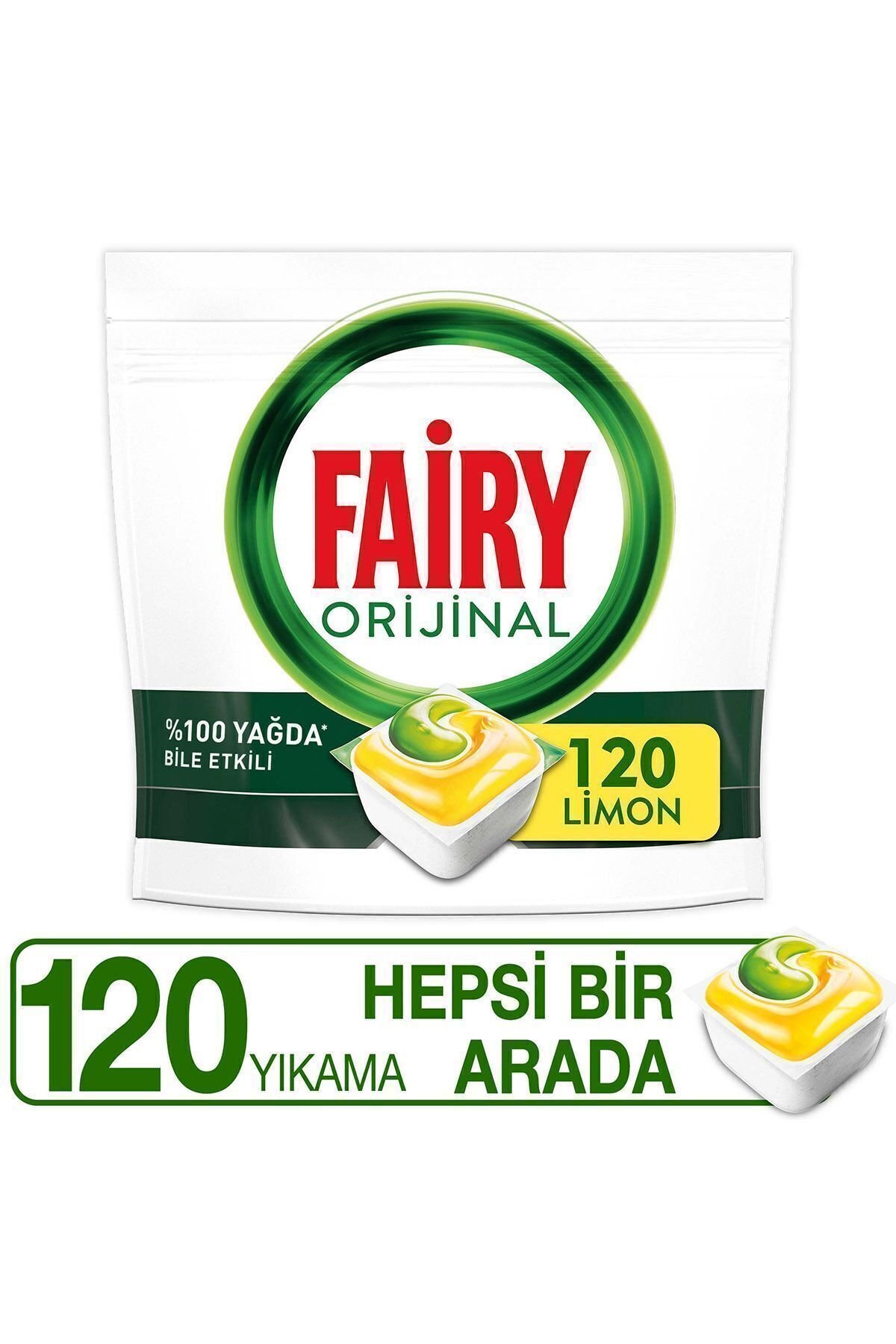 Fairy Hepsi Bir Arada Bulaşık Makinesi Deterjanı Tableti 60'lı x2 Adet