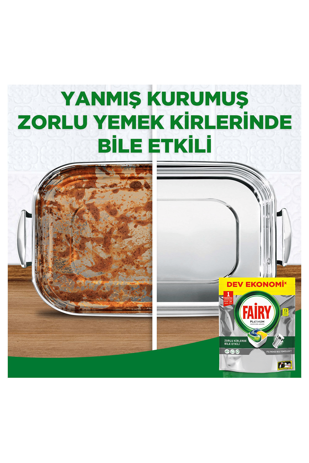 Fairy Platinum Bulaşık Makinesi Deterjanı Kapsülü/tableti  Limon Kokulu 72 Yıkama