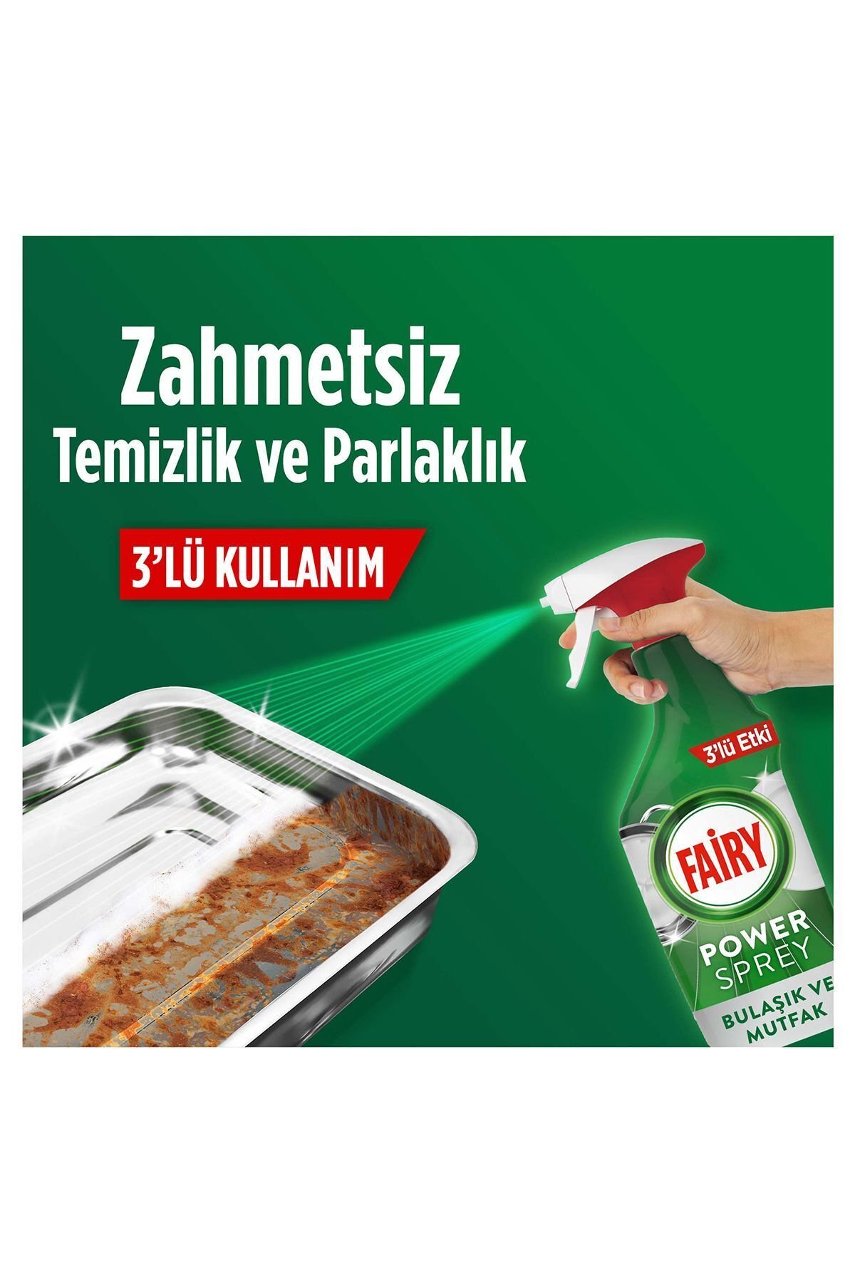 Fairy Power Sprey 3'ü 1 Arada Bulaşık Ve Mutfak 500 ml x 2 Adet