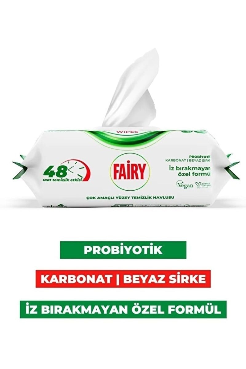 Fairy Power Wipes Yüzey Temizleme Mendili 100 Yaprak