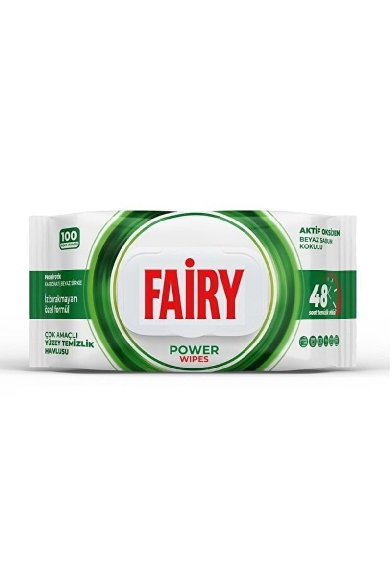 Fairy Power Wipes Yüzey Temizleme Mendili 100 Yaprak