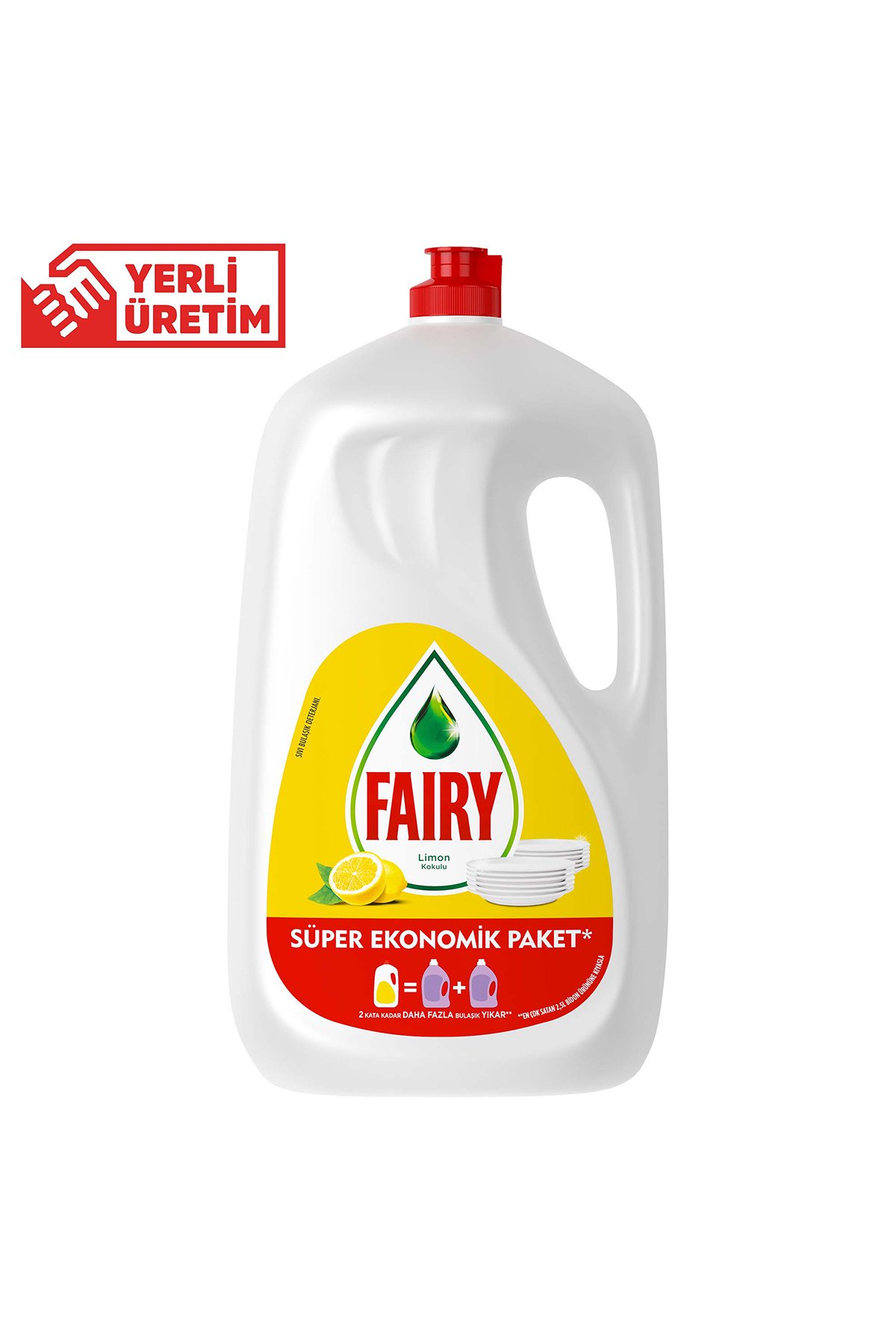 Fairy Temiz & Ferah Sıvı Bulaşık Deterjanı 2600ml Limon Kokulu Süper Ekonomik Paket