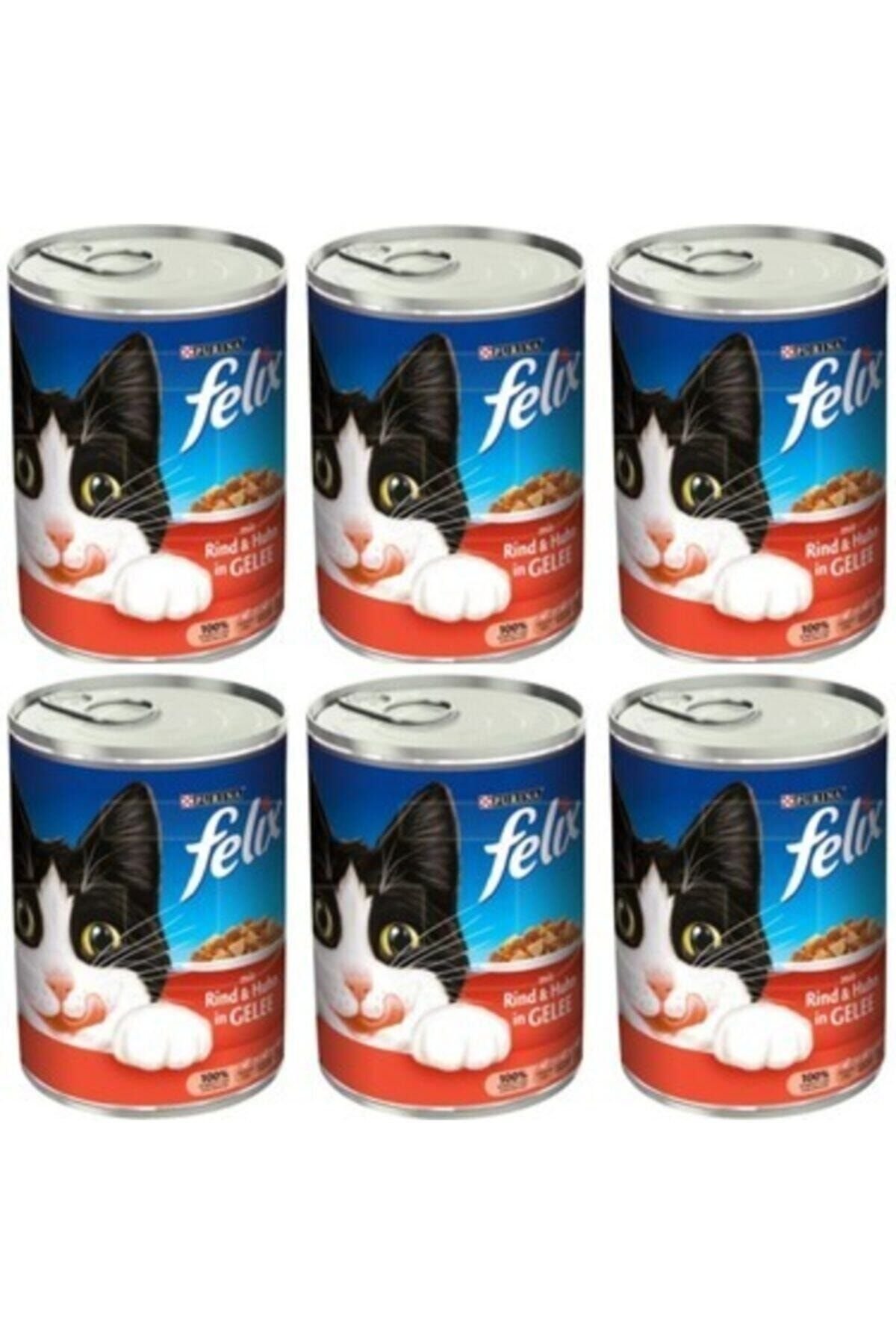 Felix Sığır Etli Konserve Yetişkin Kedi Maması 6 X 400 gr