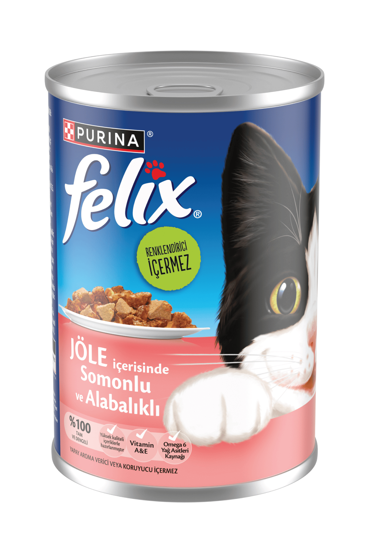 Felix Somonlu Ve Alabalıklı Konserve Yaş Kedi Maması 400 gr X 6 Adet