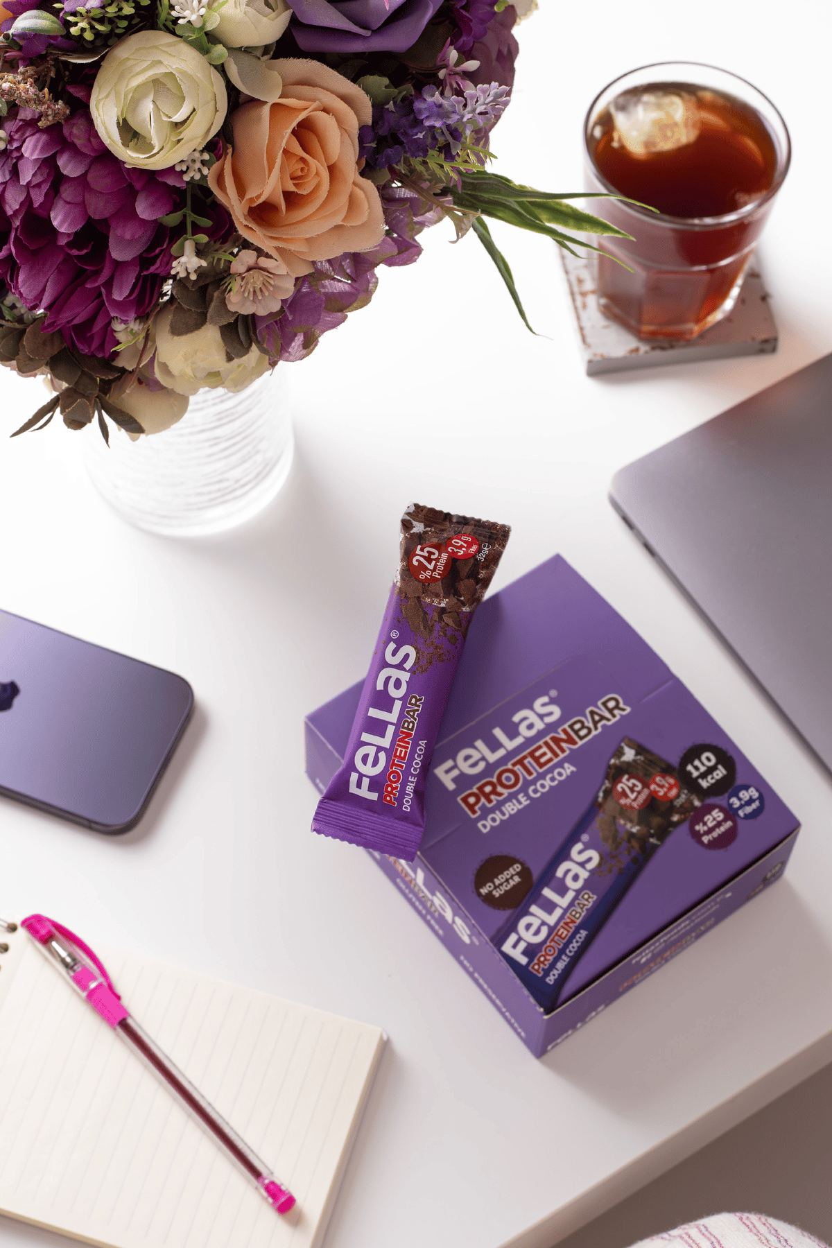 Fellas Protein Bar - Duble Kakaolu 32 gr x 12 Adet