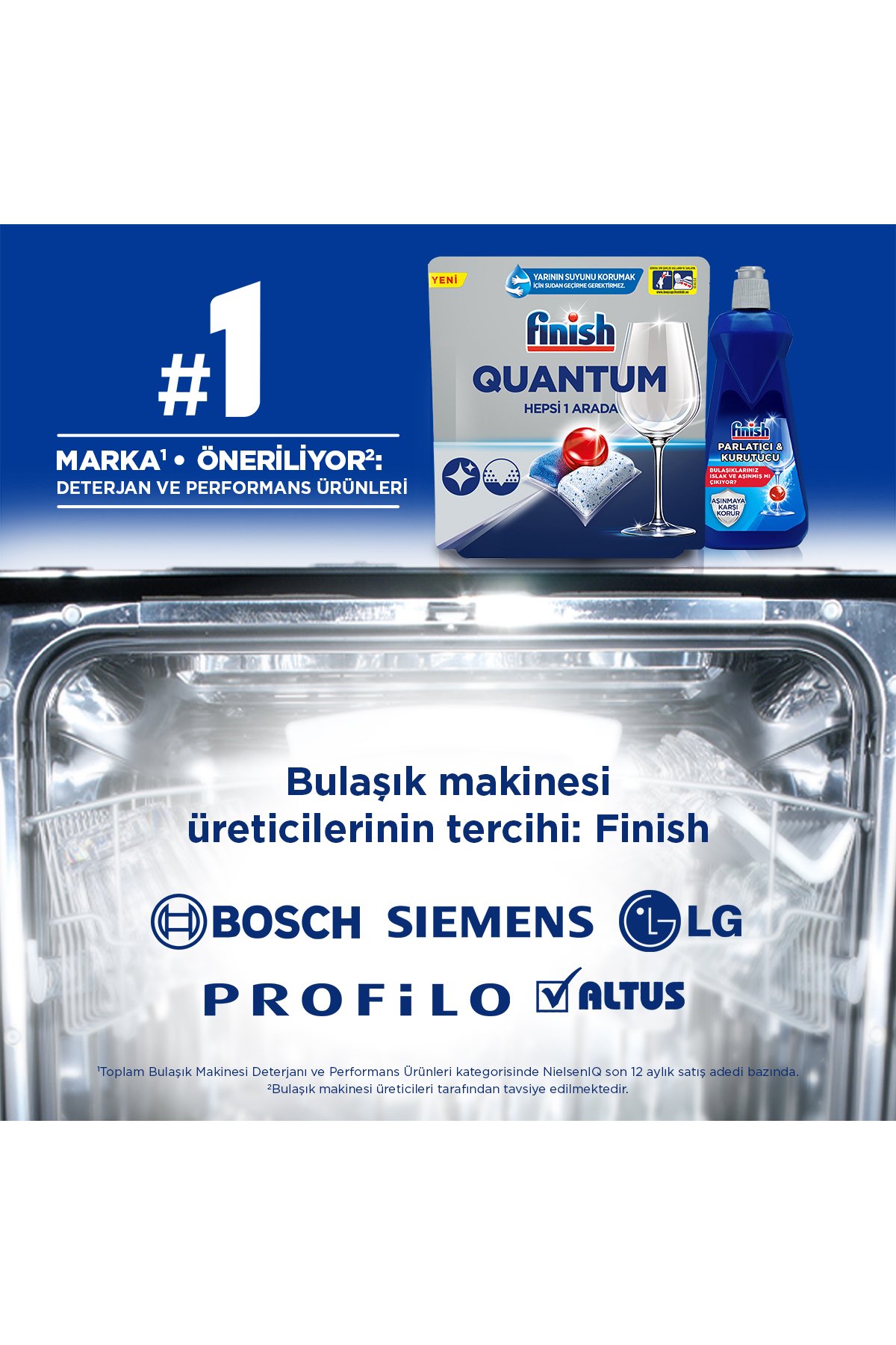 Finish Quantum Hepsi Bir Arada Bulaşık Makinesi Deterjanı Kapsül Tablet 50 Adet
