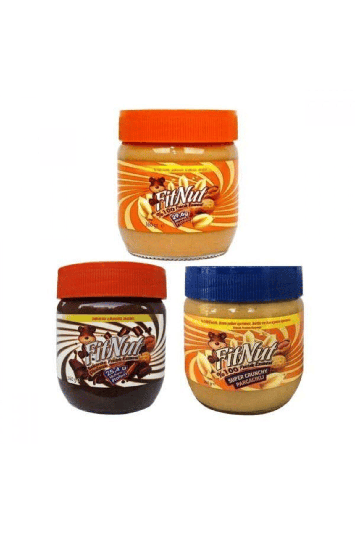 Fitnut Fıstık Ezmesi  Karma Paket 360gr*3 Adet