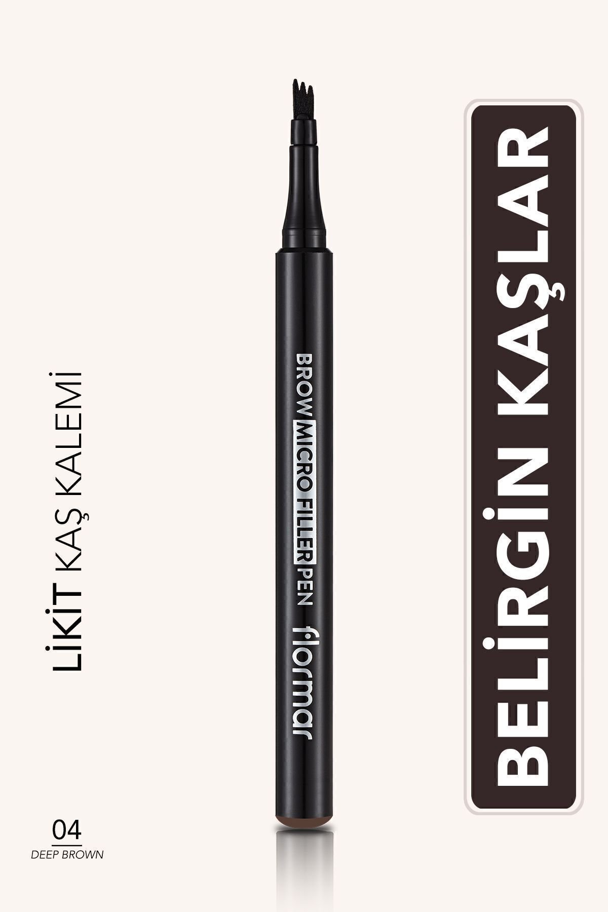Flormar Kaş Doldurma Kalemi (koyu Kahve) - Brow Micro Filler Pen - 004 Deep Brown - 8682536038546