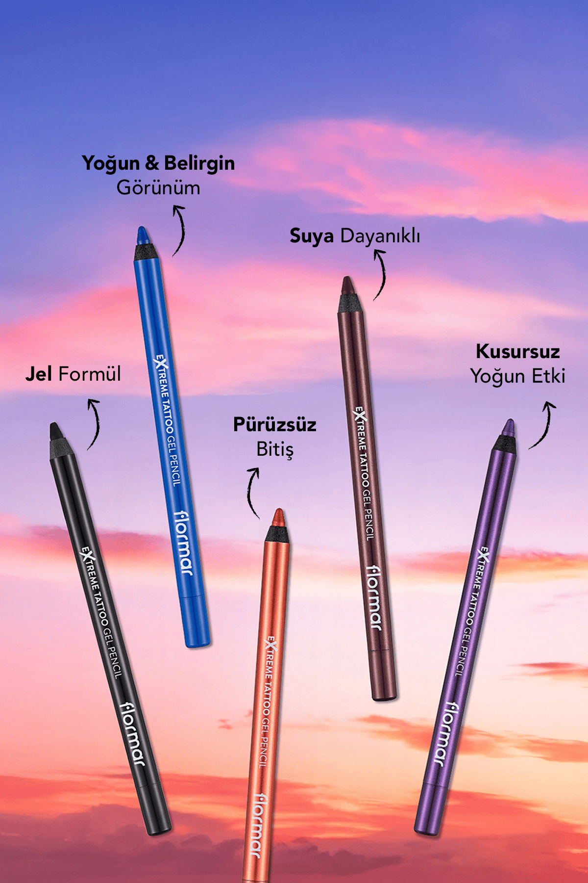 Flormar Mat Kalıcı Göz Kalemi (YEŞİL) - Extreme Tattoo Gel Pencil - 003 Deep Green - 8682536028851