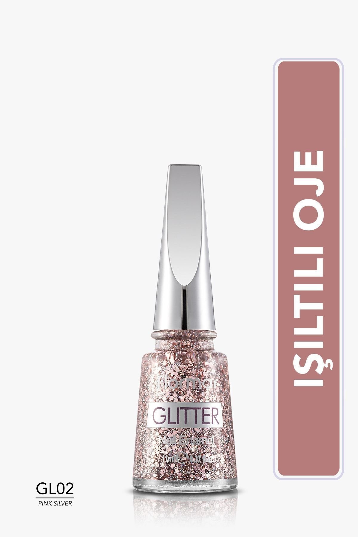 Flormar Oje - Glitter Nail Enamel Gl02 Pink Silver 34000006-gl02
