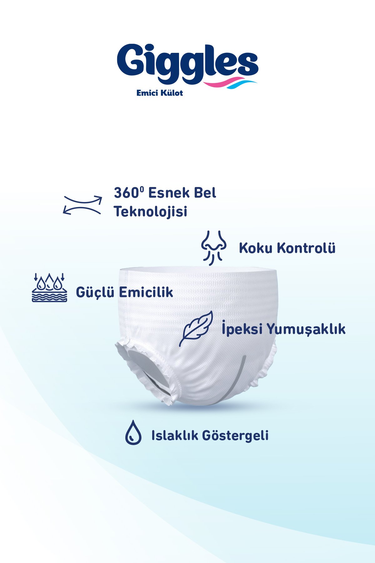 Giggles Külotlu Yetişkin Hasta Bezi Orta Boy L beden 30'lu x2 Adet