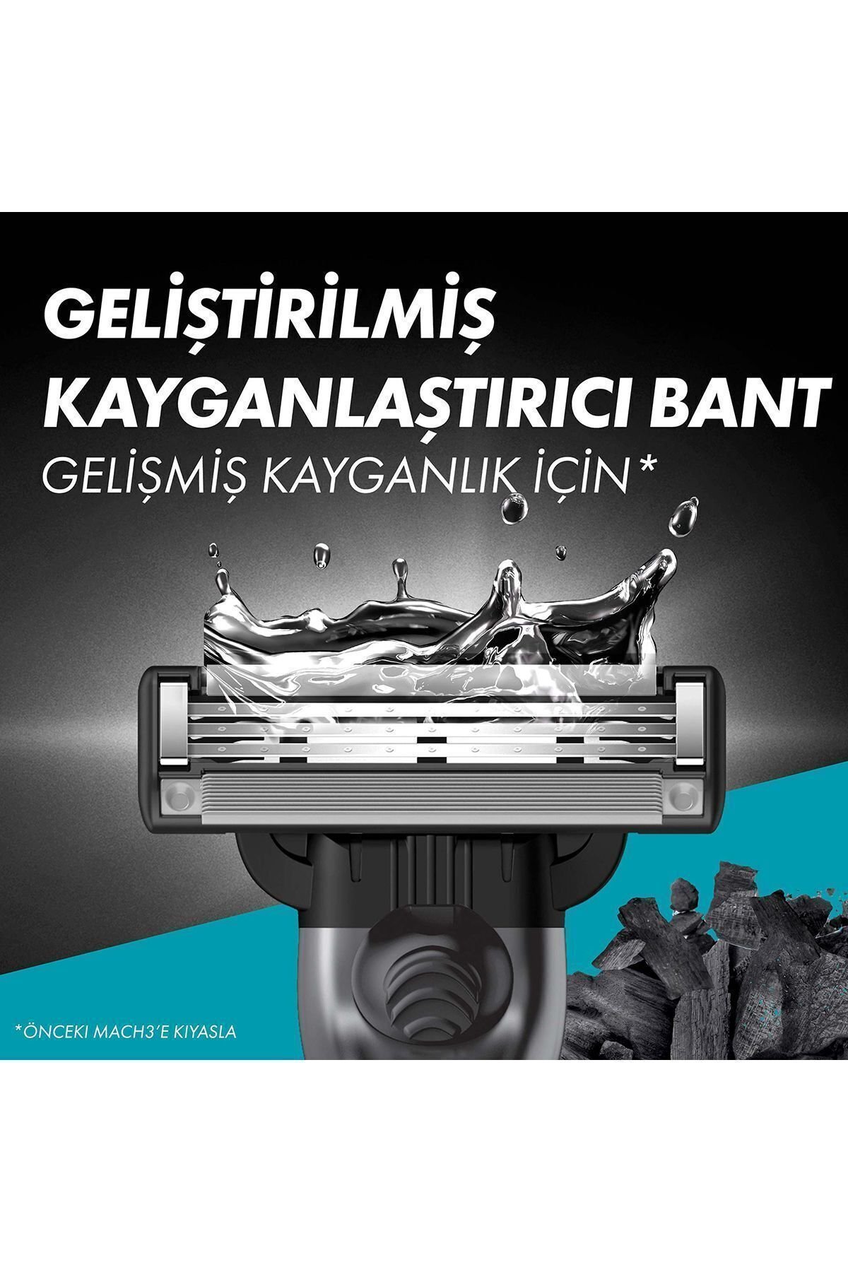 Gillette Mach3 Charcoal Avantajlı Yedek Tıraş Bıçağı 8'li