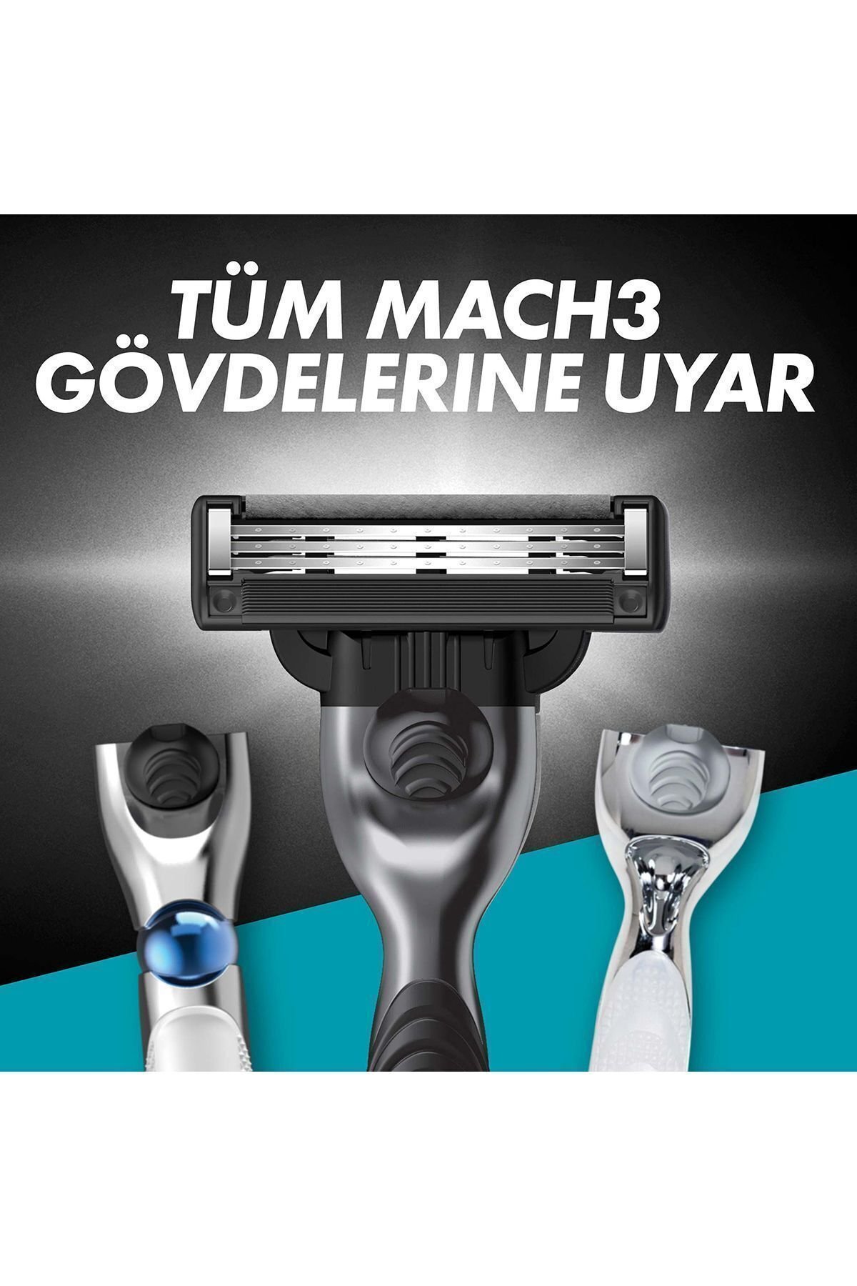 Gillette Mach3 Charcoal Avantajlı Yedek Tıraş Bıçağı 8'li