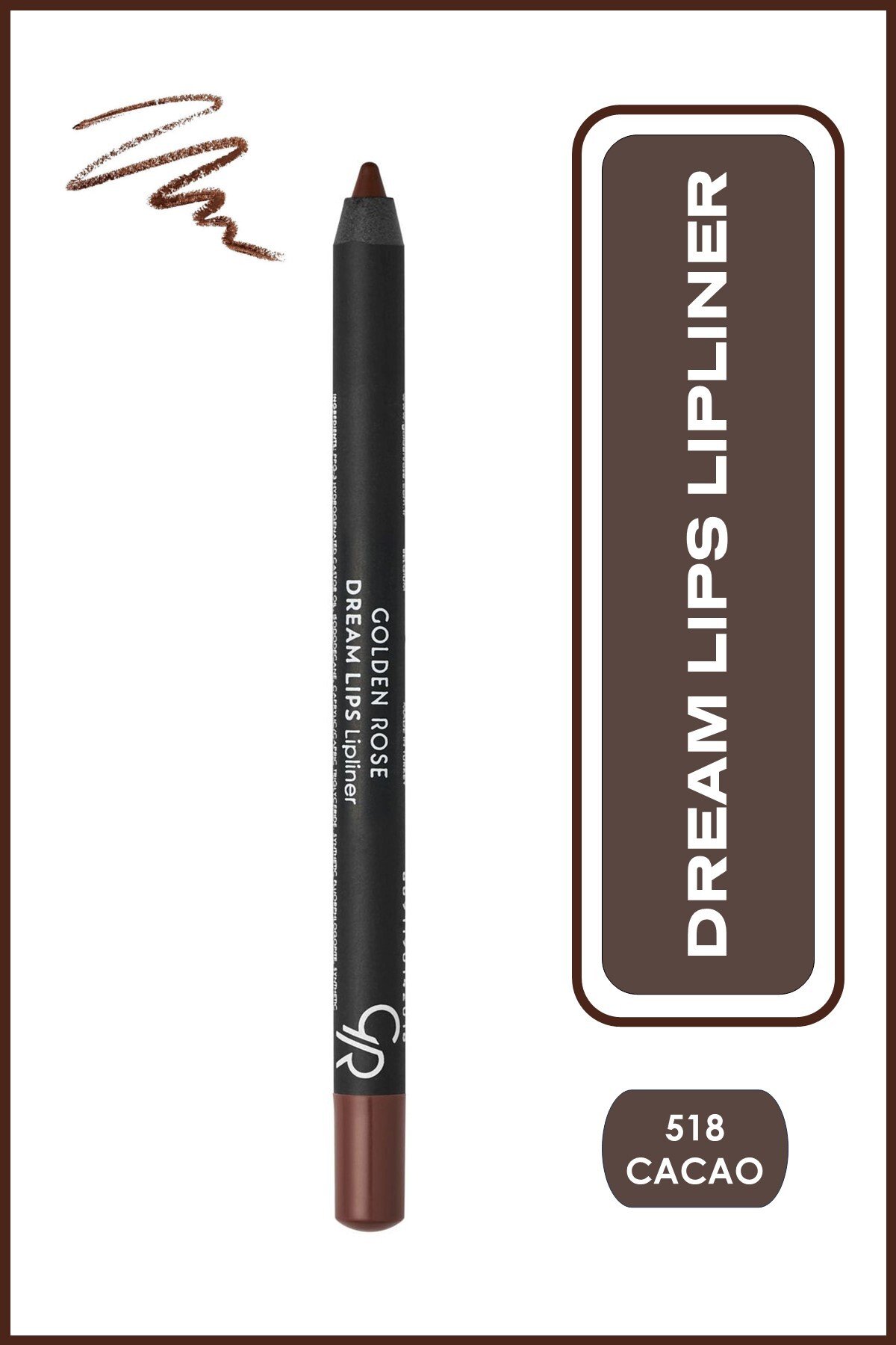 Golden Rose Dream Lips Lipliner No: 518 Cacao - Dudak Kalemi - 8691190391188