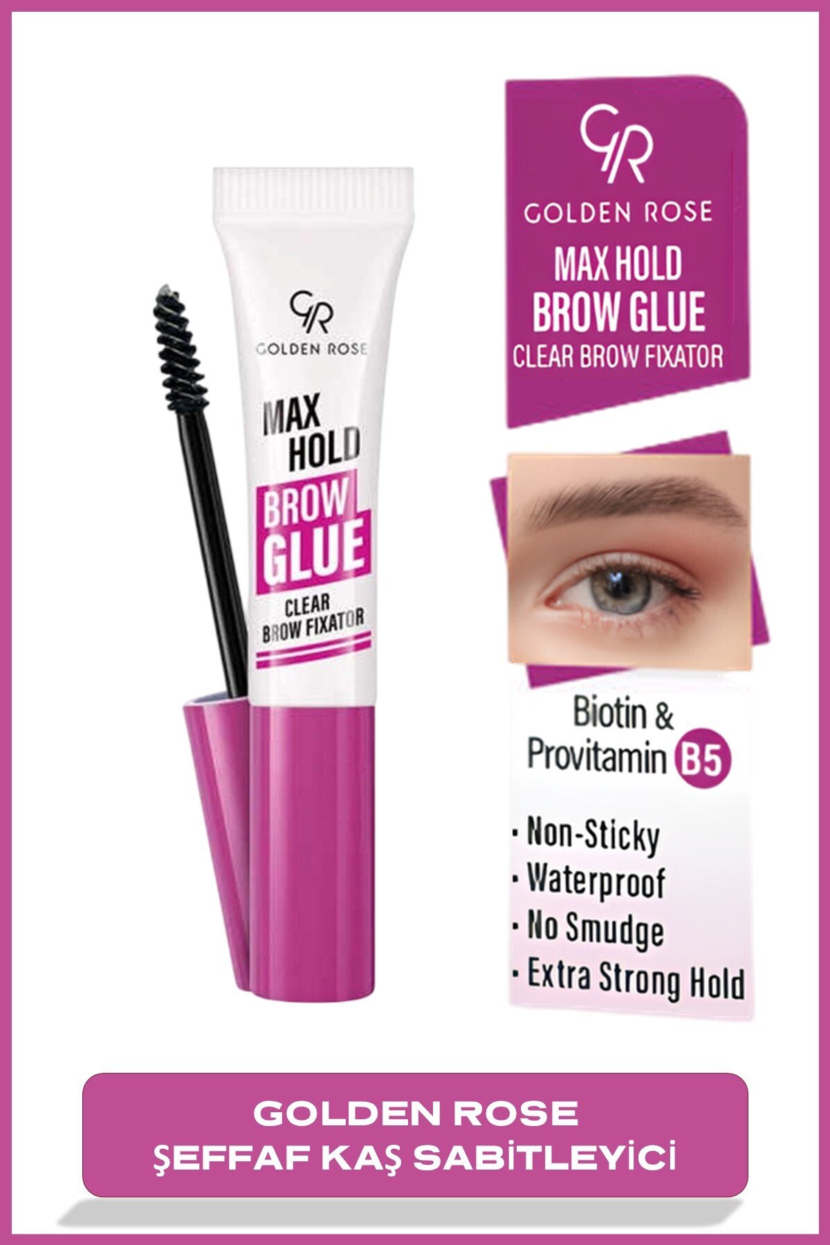 Golden Rose Max Hold Brow Glue - Şeffaf Kaş Sabitleyici