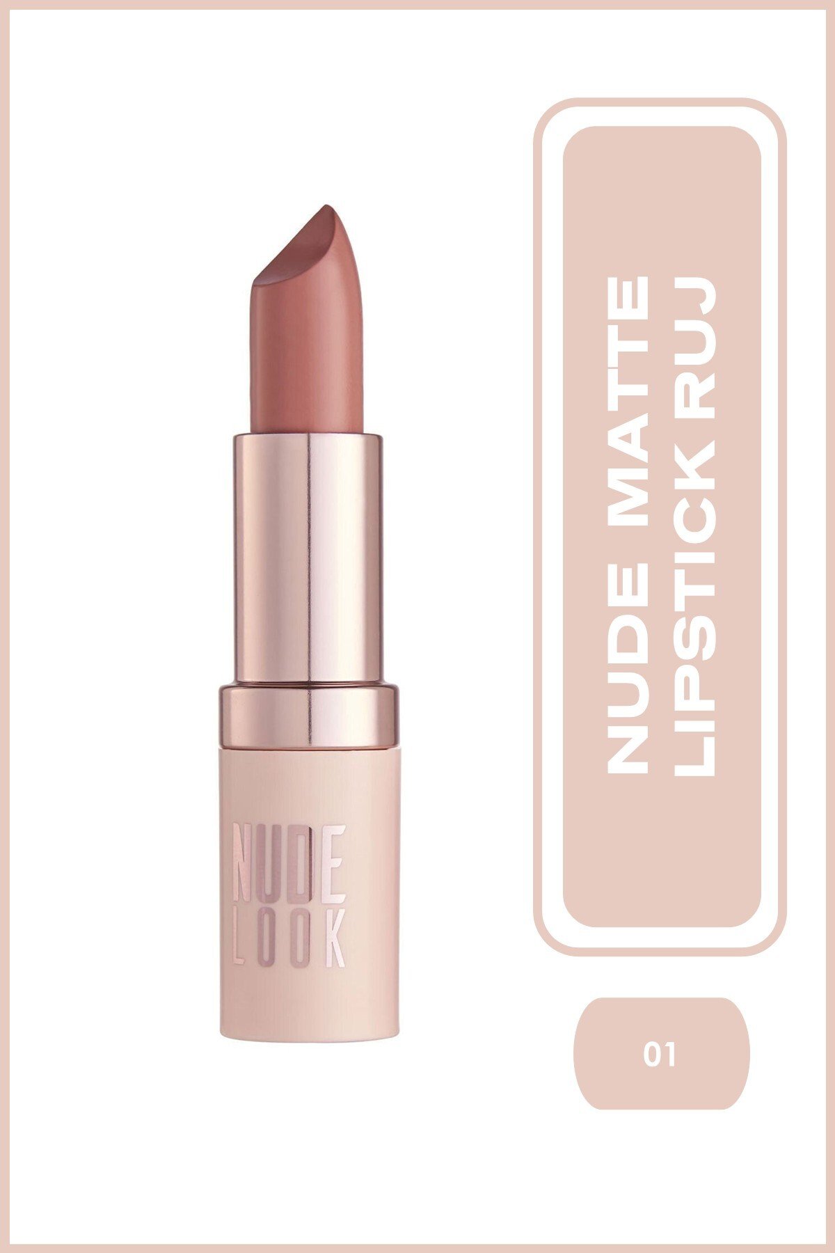 Golden Rose Nude Look Perfect Matte Lipstick No: 01 Coral Nude - Mat Ruj - 8691190967284