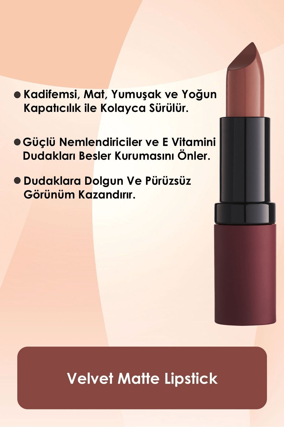 Golden Rose Velvet Matte Lipstick No: 31 Light Rose - Mat Ruj - 8691190466312