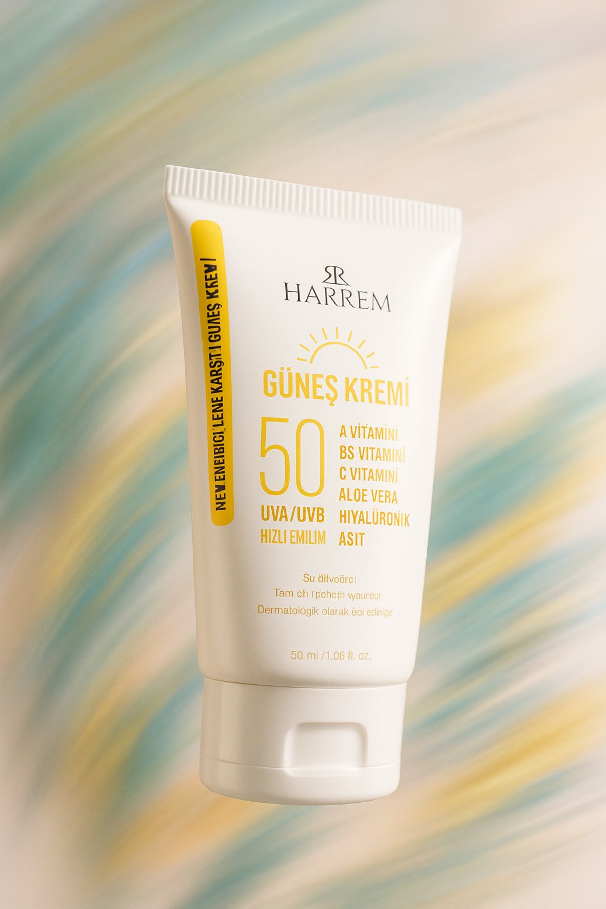 Harrem Leke Karşıtı Aydınlatıcı & Spf50 Yüksek Koruma, Gül Mayası Özlü, Nemlendirici Güneş Kremi 50ml