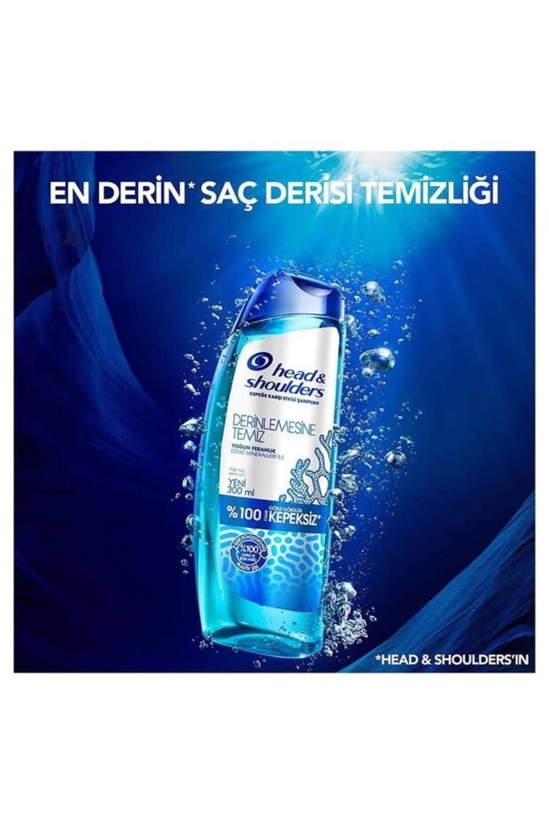 Head & Shoulders Derinlemesine Temiz Yoğun Ferahlik Deniz Mineralleri 300 Ml x 3 Adet