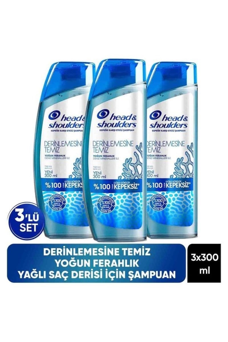 Head & Shoulders Derinlemesine Temiz Yoğun Ferahlik Deniz Mineralleri 300 Ml x 3 Adet