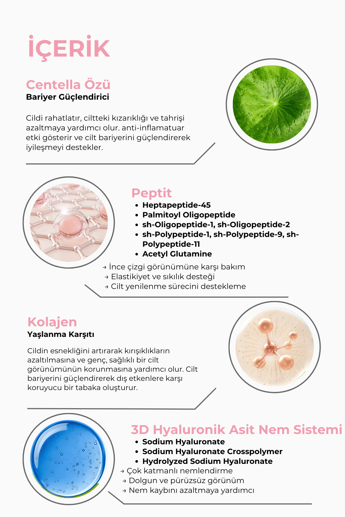 İnce Çizgi ve Kırışıklık Karşıtı, Yoğun Nemlendirici Peptit Kompleks Serum