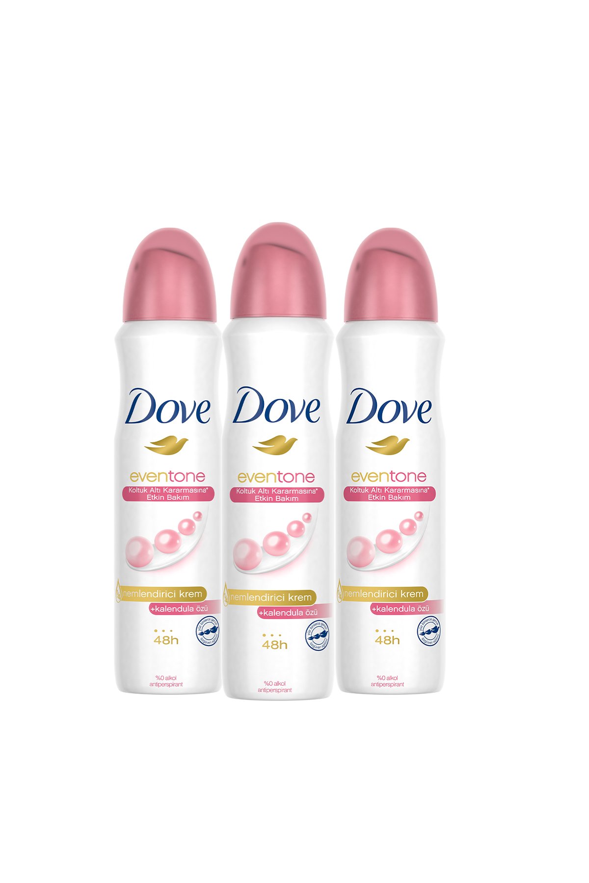 Kadın Sprey Deodorant Eventone 1/4 Nemlendirici Krem Etkili Kalendula Özü 150 ml X3 Adet