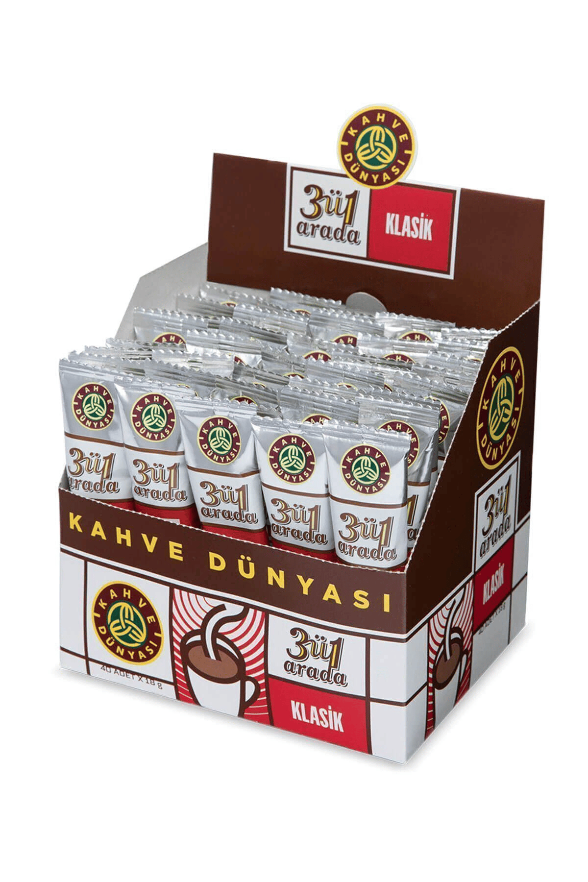 Kahve Dünyası 3ü 1 Arada Klasik 8'li x5 Adet