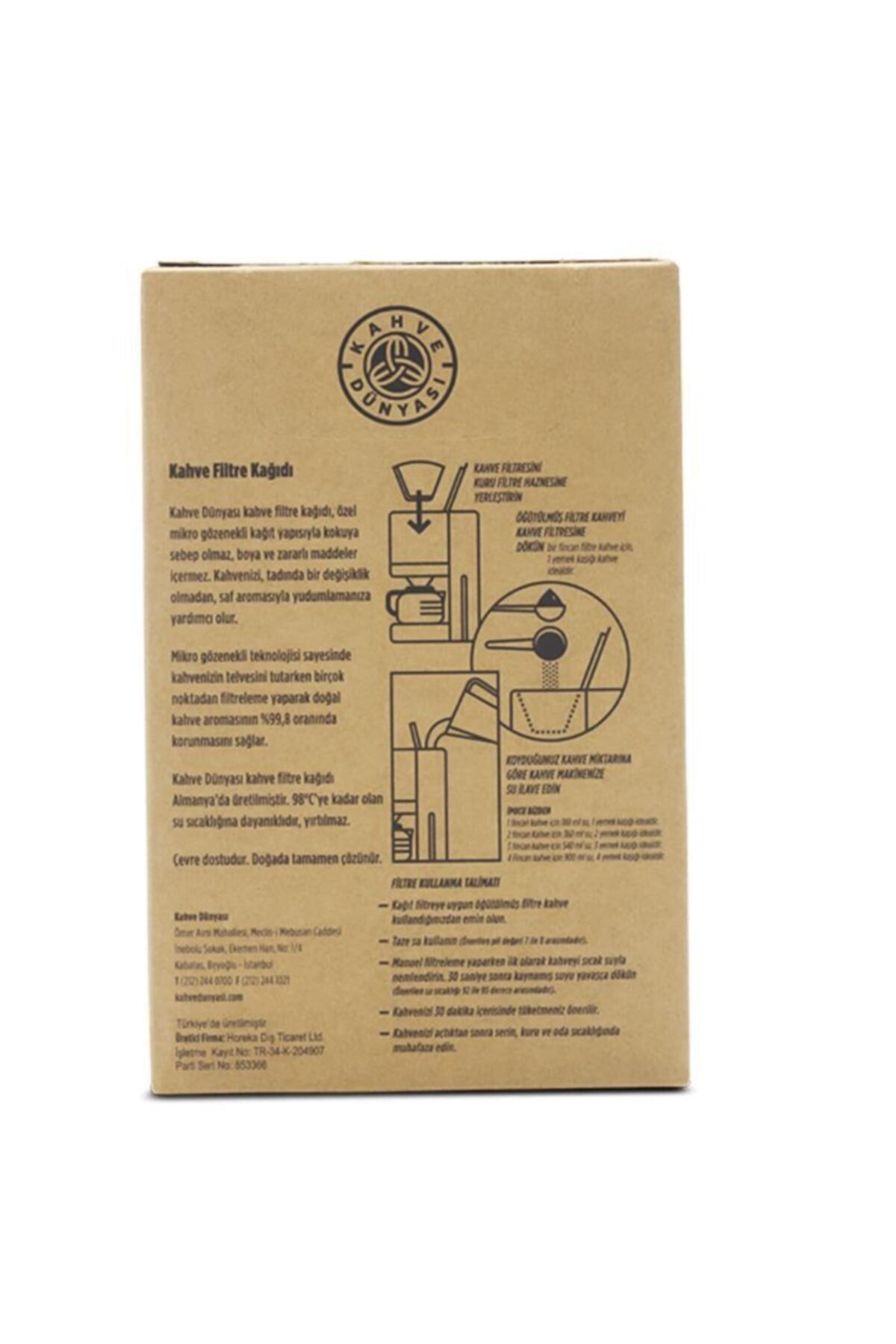 Kahve Dünyası Filtre Kahve Kağıdı No:4 80 Adet yni tsrm718675