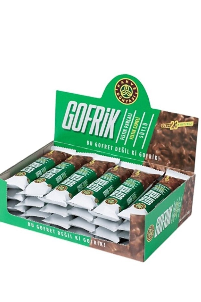 Kahve Dünyası Gofrik Antep Fıstıklı Çikolata 33gr x 24 Adet