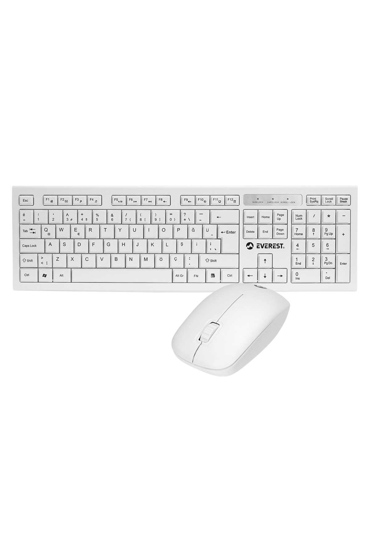Km-6121 Beyaz Kablosuz Q Slim Klavye Mouse Set