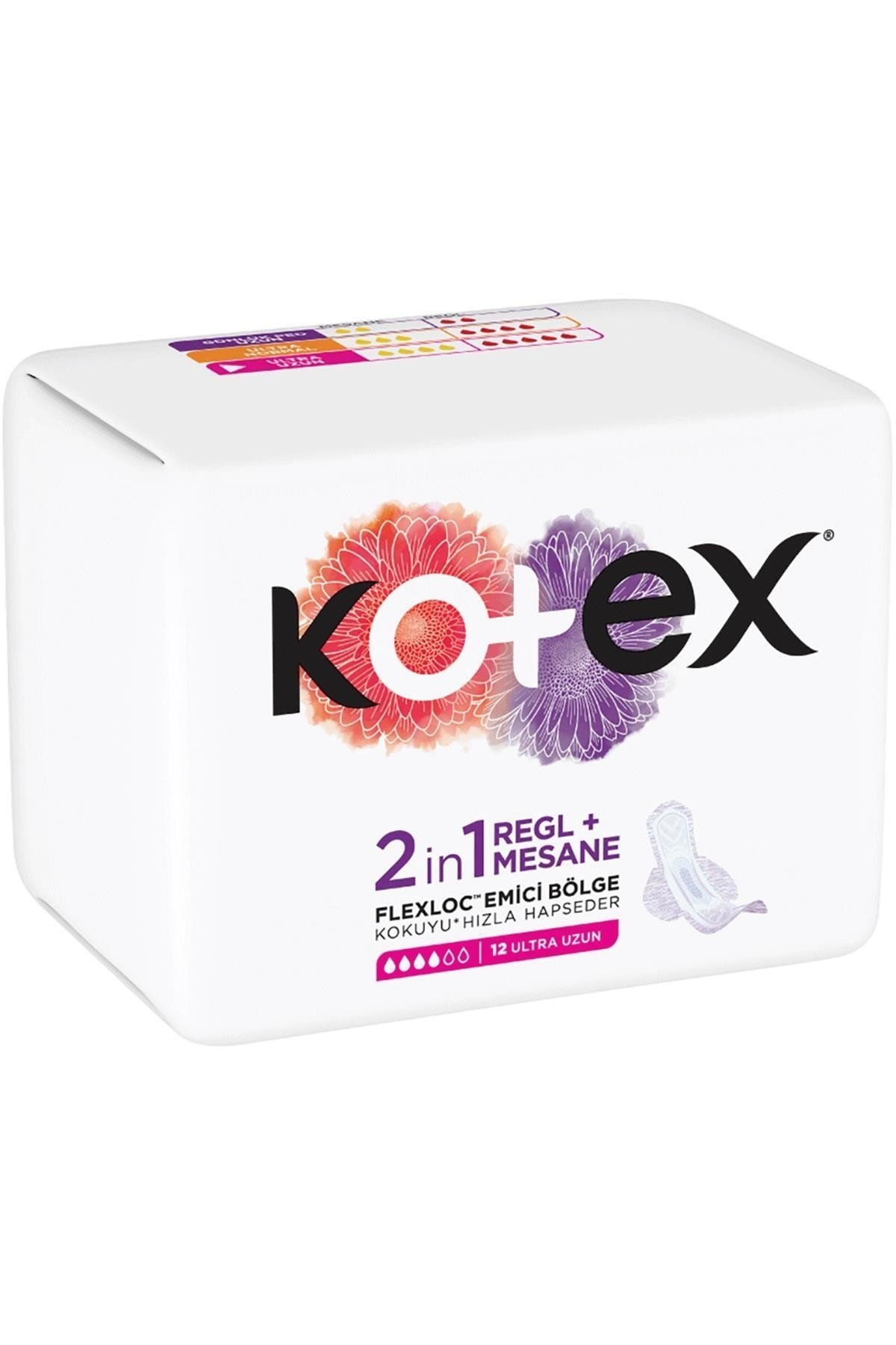 Kotex 2'in 1 Regl Mesane Ultra Uzun 12'li