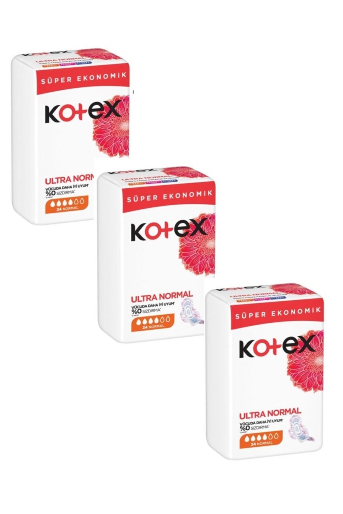 Kotex Hijyenik Ped Ultra Normal Ekonomik Paket 24'lü x3 Adet