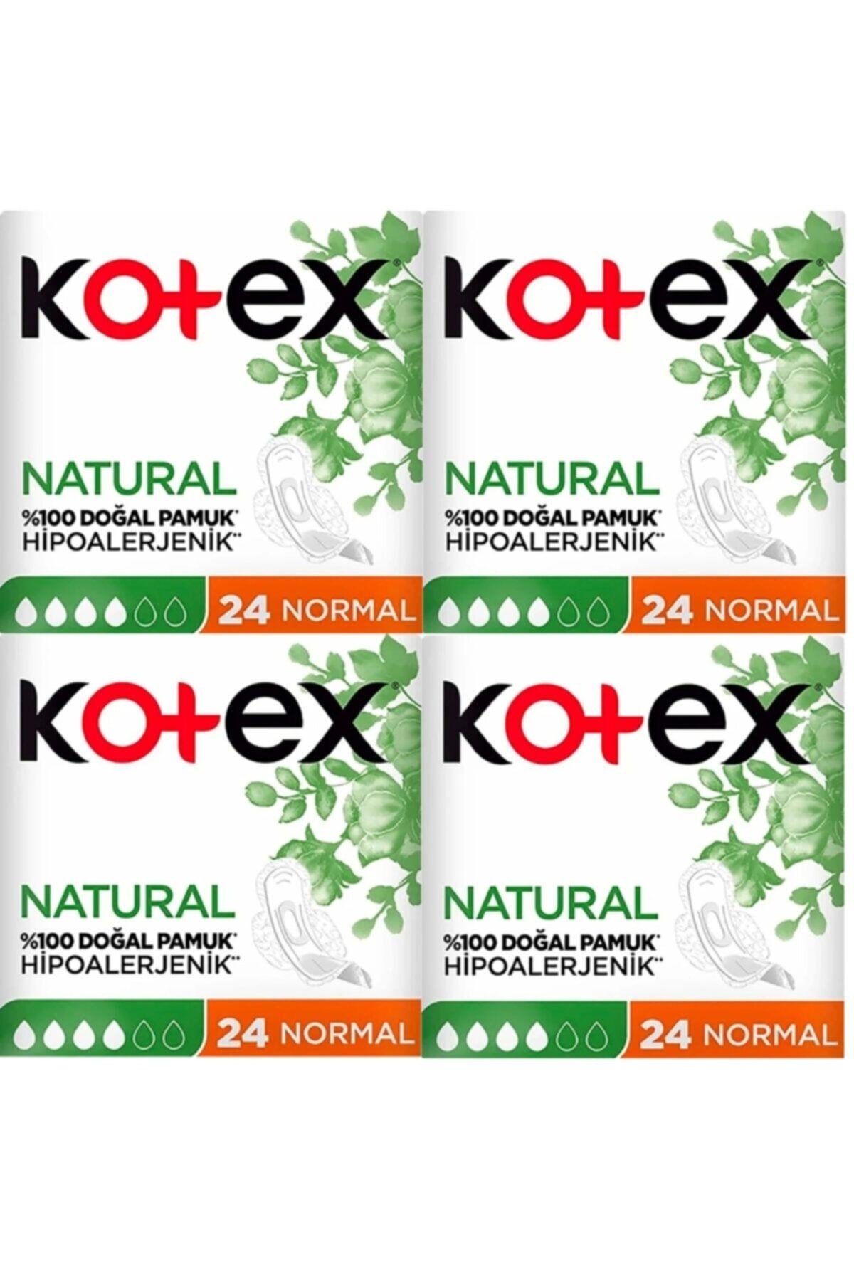 Kotex Natural %100 Pamuk Normal 20'li x5 Adet