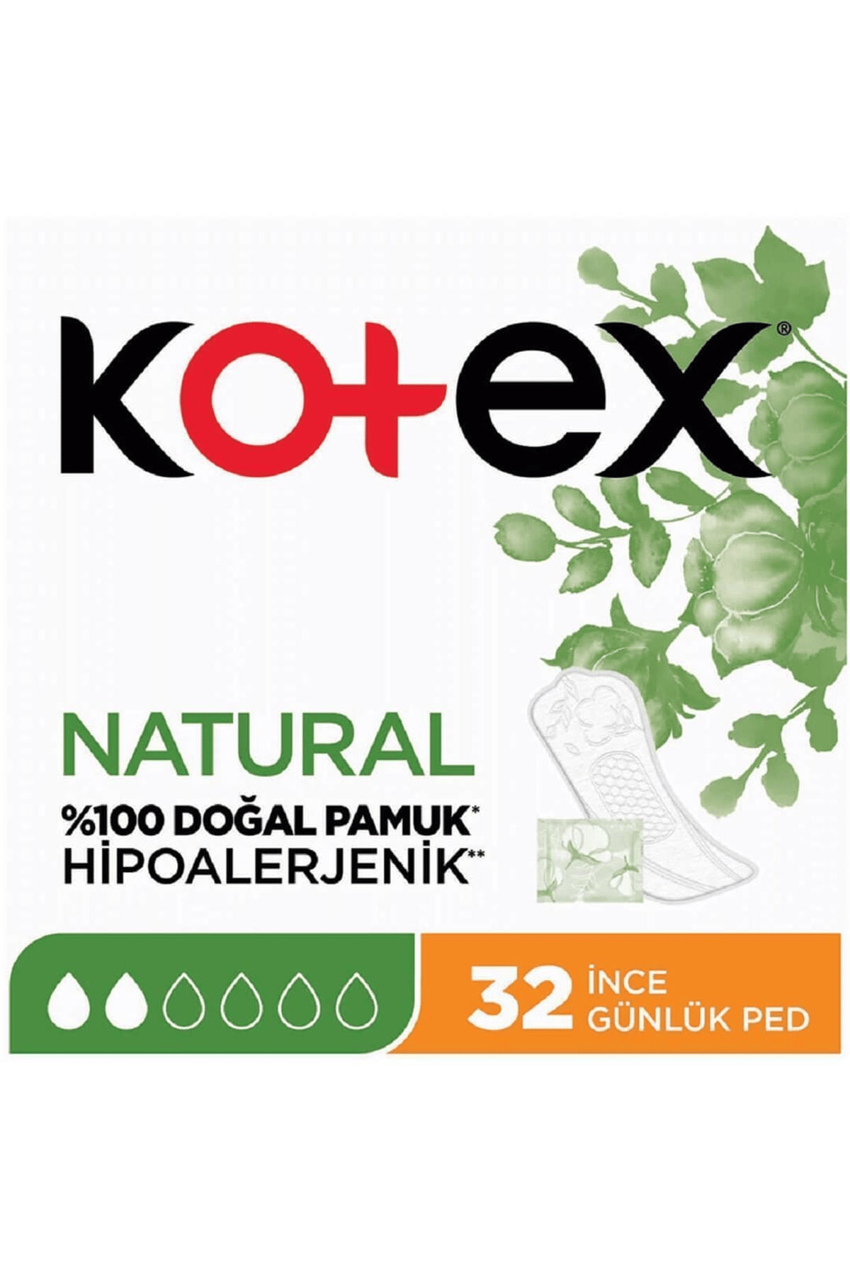 Kotex Natural Ince Günlük Ped 32'li Kategori: Hijyenik Ped