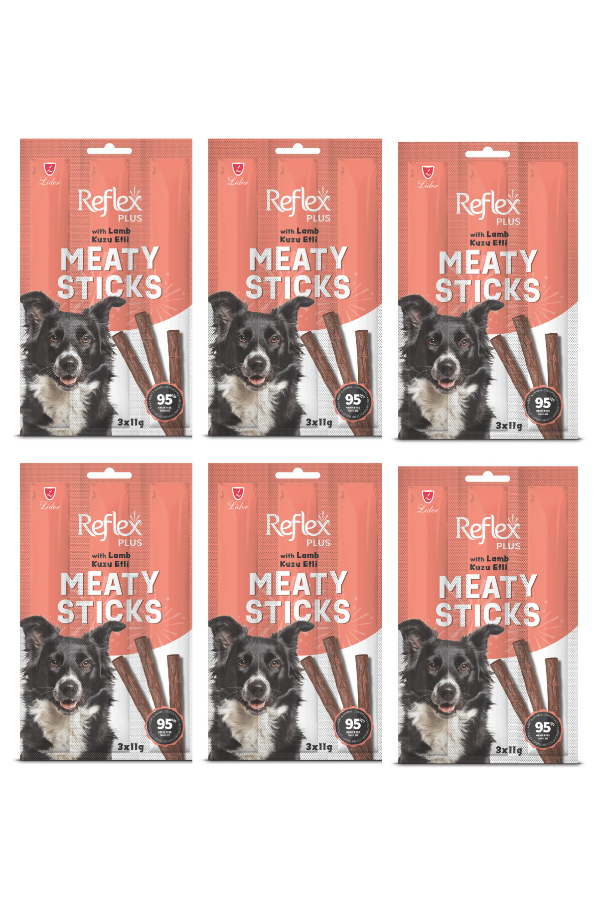 Kuzu Etli Stick Köpek Ödülü Maması 3 X 11 Gr - 6 Paket