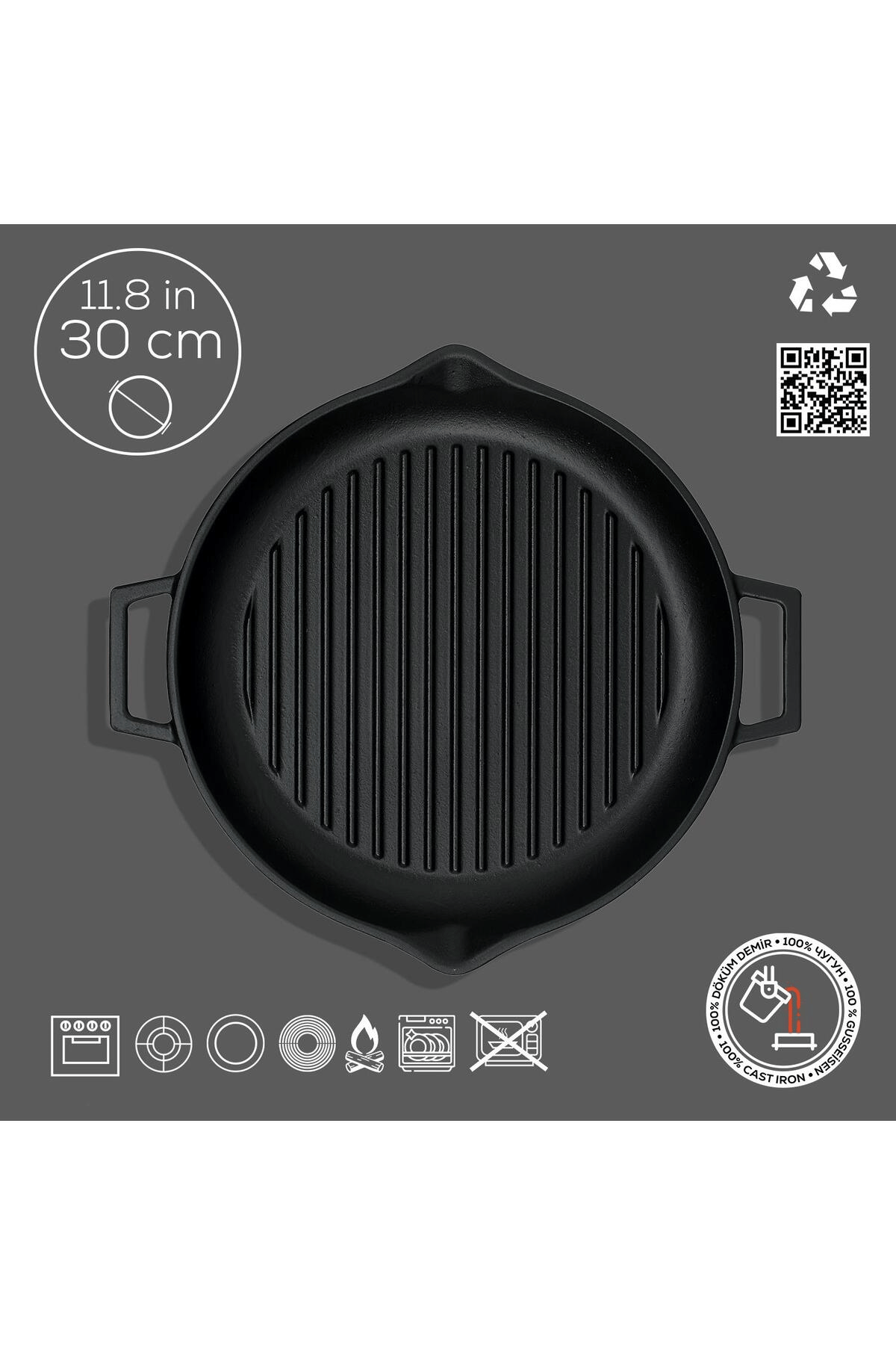 Lava Izgara Tavası Yuvarlak 30cm