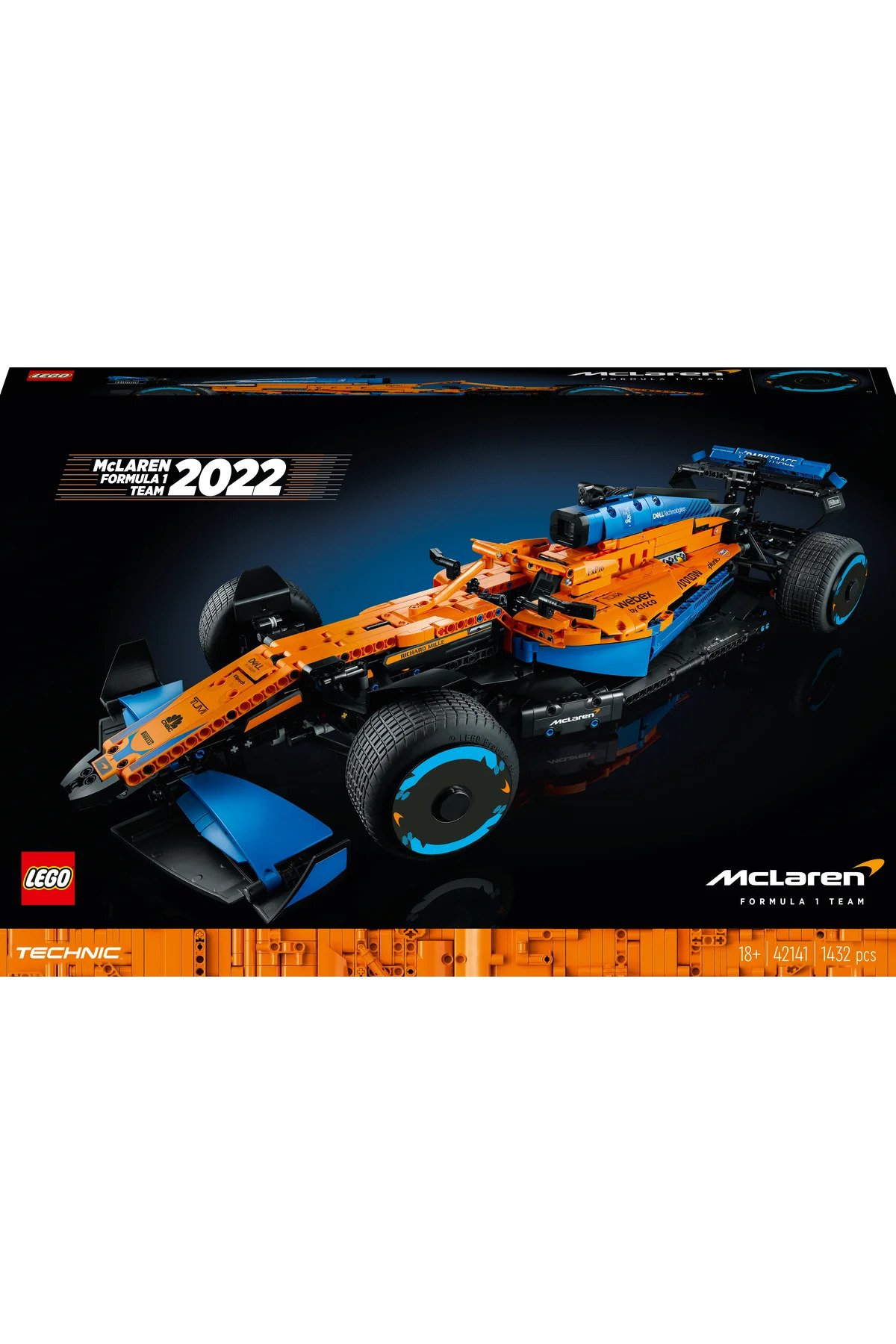 LEGO 42141 Technic - Mclaren Formula 1 Yarış Arabası, 1432 Parça +18 Yaş