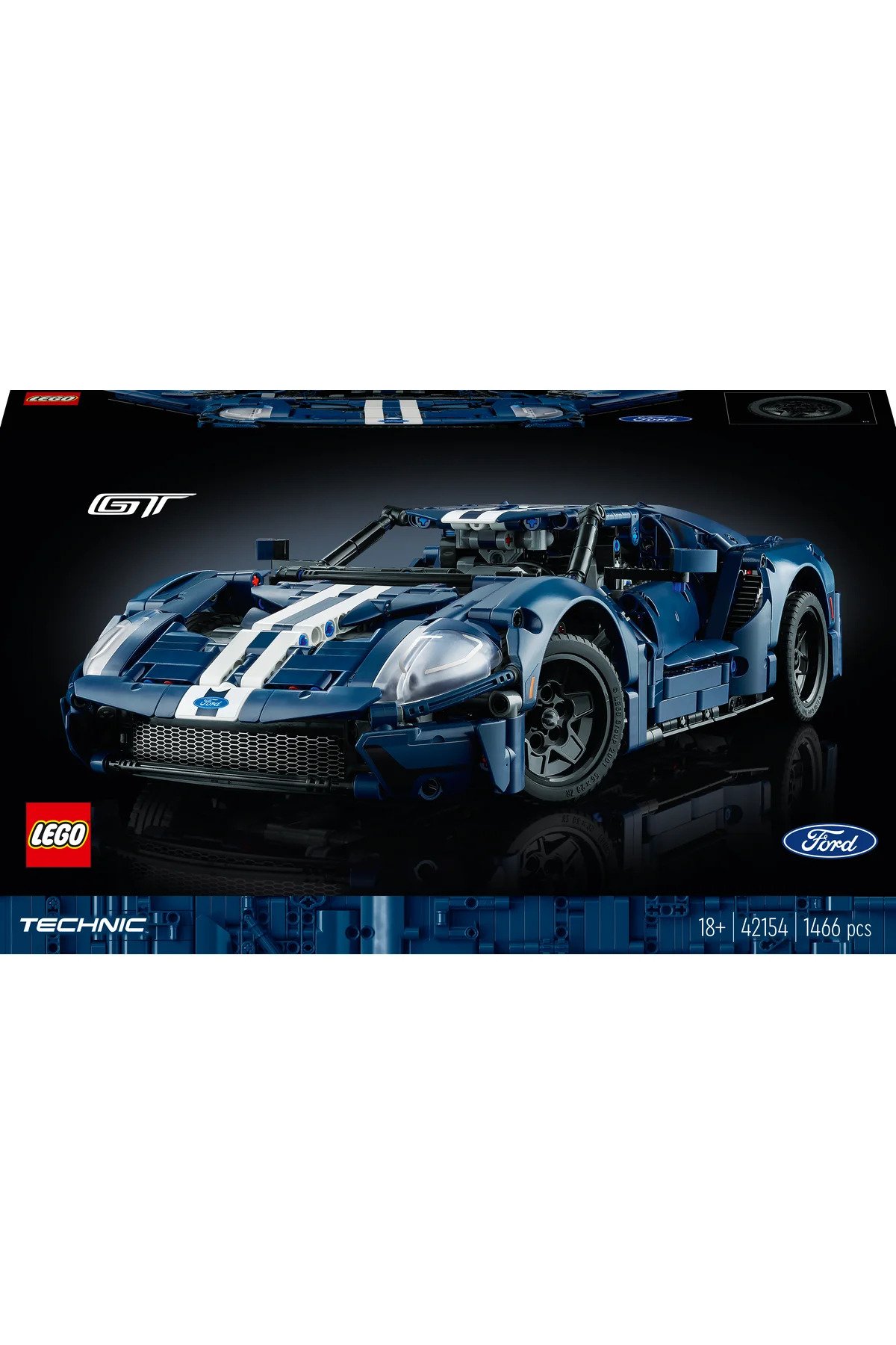 LEGO Gkcx Technic 2022 Ford GT 42154 - Yetişkinler için Koleksiyonluk Model Yapım Seti (1466 Parça) N