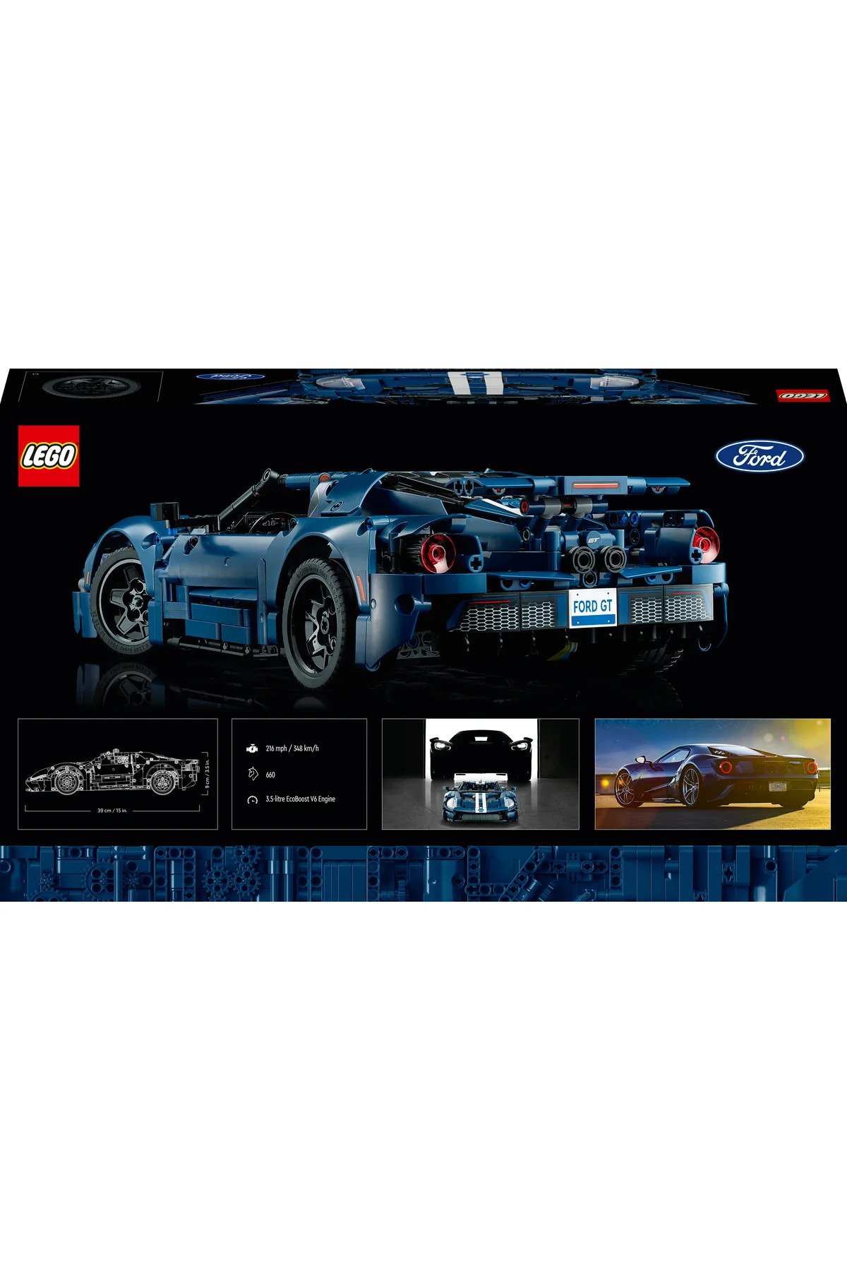 LEGO Gkcx Technic 2022 Ford GT 42154 - Yetişkinler için Koleksiyonluk Model Yapım Seti (1466 Parça) N