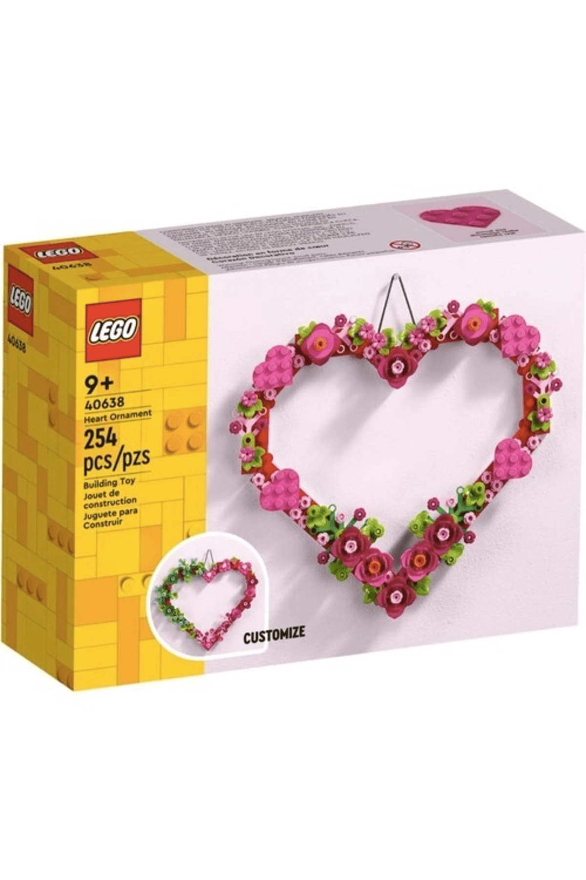 LEGO ® Iconic Kalp Süsü 40638 - 9+ Yaratıcı Dekoratif Model Yapım Seti (254P)