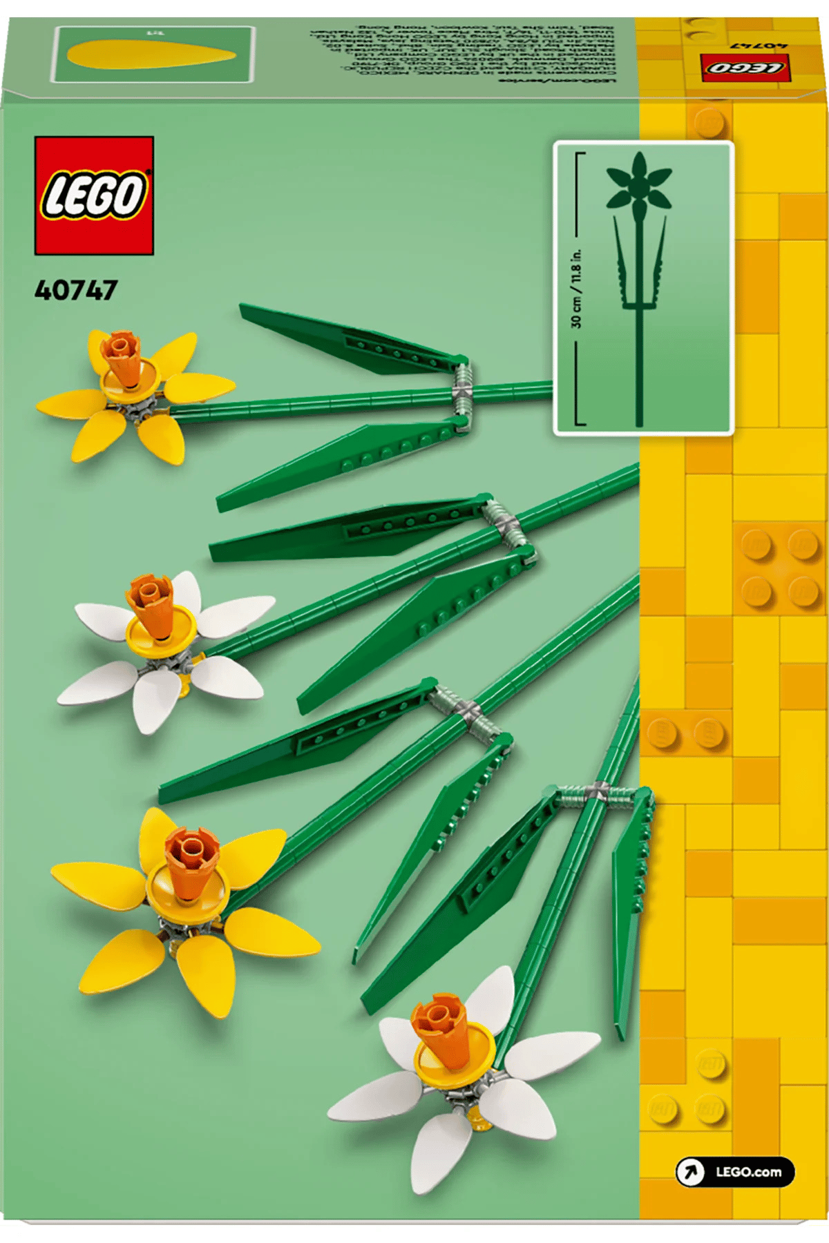 LEGO Icons Nergis 40747- Dekoratif, Koleksiyonluk ve Sergilenebilir Çiçek Modeli Yapım Seti (216 Parça)